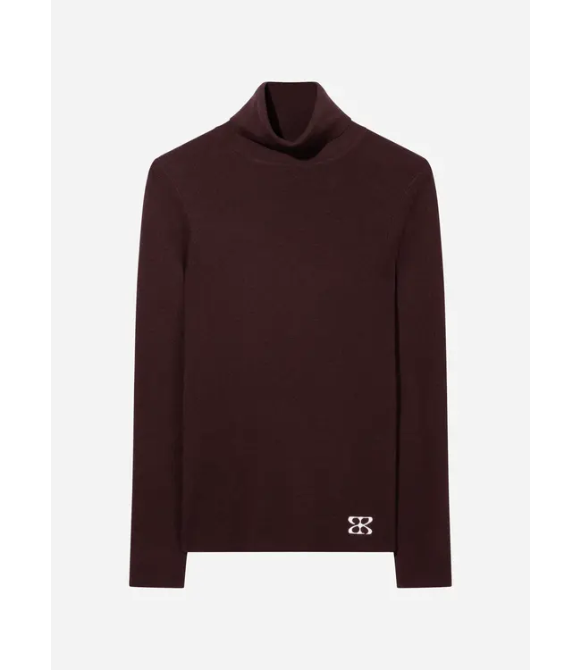 Studio AR Ava Viscose Blend Knit Cacao brown