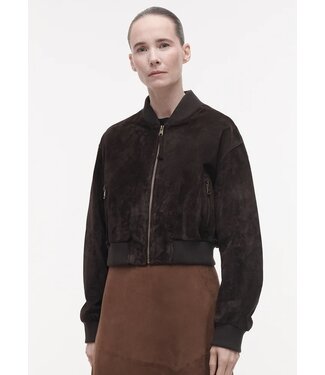 Studio AR Sloane jacket suede velvet brown