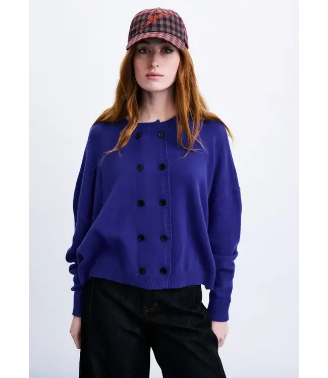 FRNCH Chichi Cardigan Blue Electrique