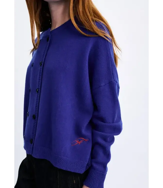 FRNCH Chichi Cardigan Blue Electrique