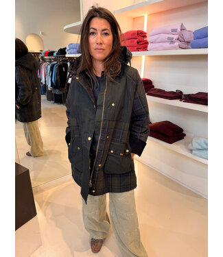 Barbour elsie casual jacket shadow classic/fern