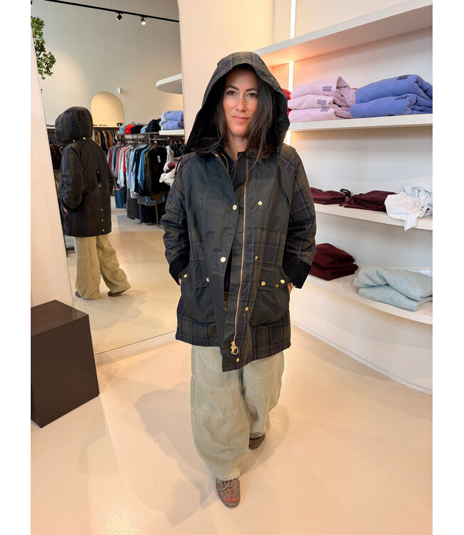 Barbour elsie casual jacket shadow classic/fern