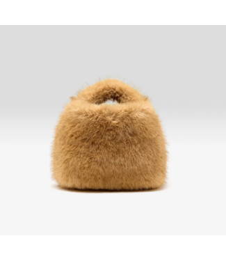 Bellerose Hochet Faux Fur Handbag Ambre