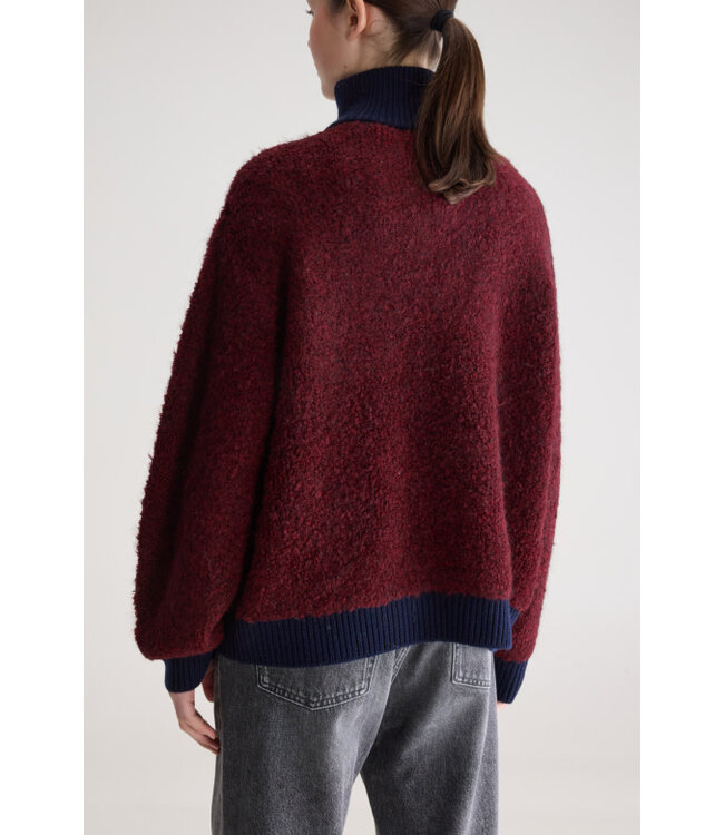 Bellerose Dooh Zip Sweater Wine