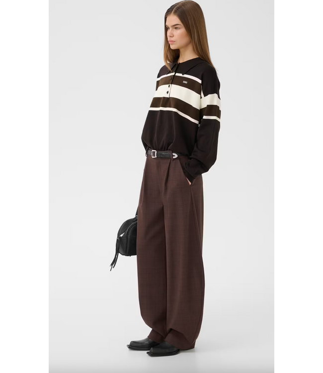 Gestuz Gzlavana HW pants brown check