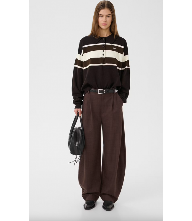 Gestuz Gzlavana HW pants brown check