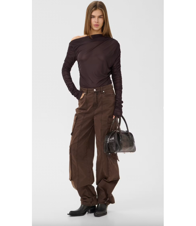 Gestuz GZcargi HW pants slate black/brown