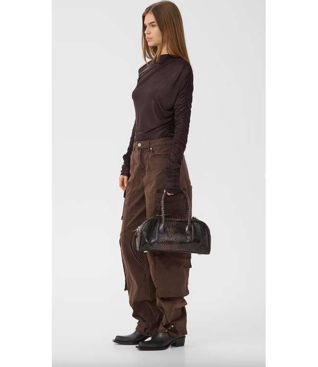 Gestuz GZcargi HW pants slate black/brown