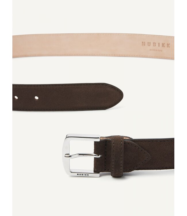 Nubikk James belt DK Brown Suede