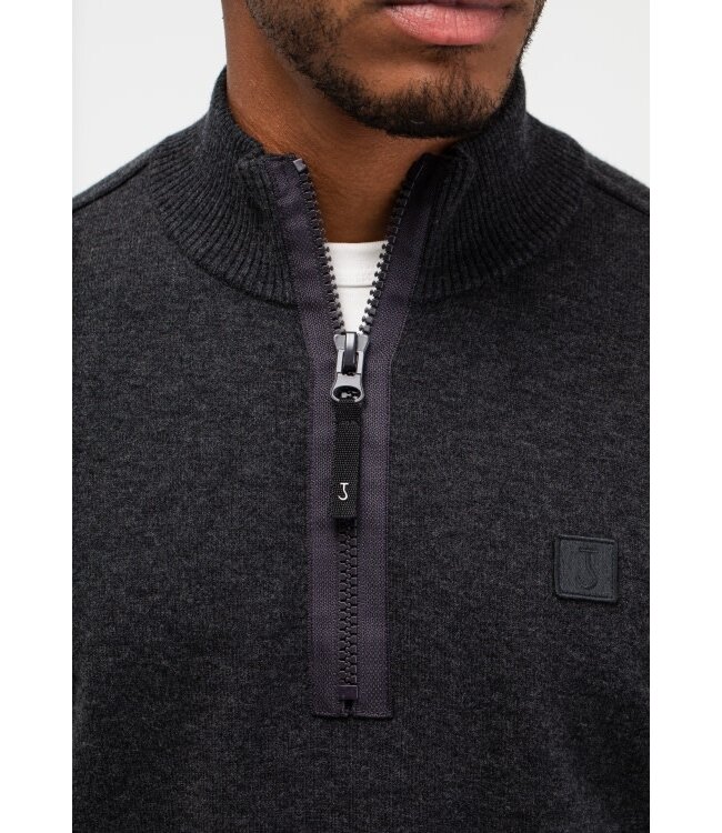 Butcher of Blue Clifden halfzip black melange