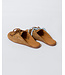 Posa boat loafer mule brushed suede camel