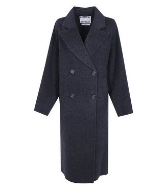 Essentiel Antwerp Kelp doube face coat dark grey