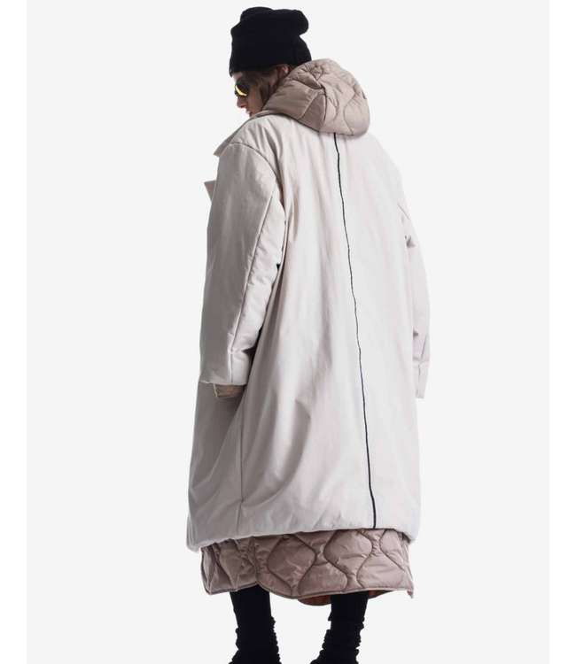 Krakatau Qw607 Vela Layered Parka Beige