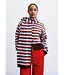 FRNCH Shibuya Cardigan/Scarf Red/Blue