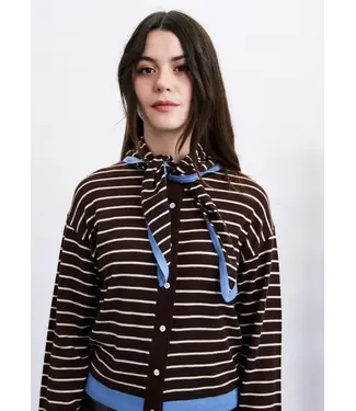 FRNCH Kastro Cardigan/Scarf Marron Glace
