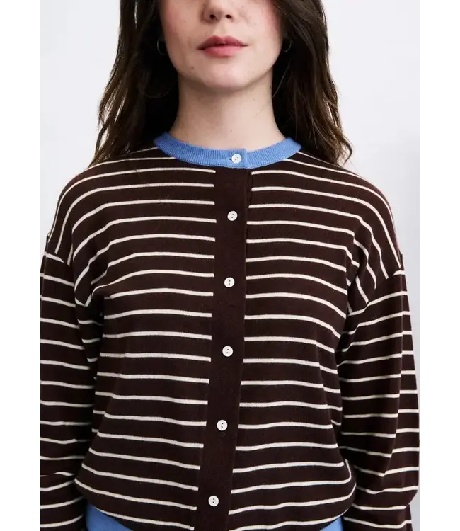 FRNCH Kastro Cardigan/Scarf Marron Glace