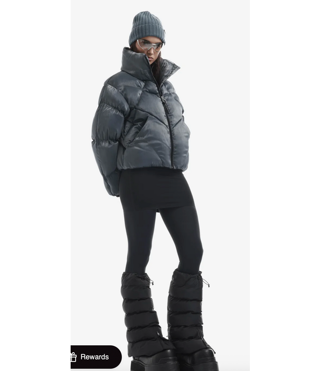Krakatau Qw531 NEBULA Short Puffer Jacket Urban Slate
