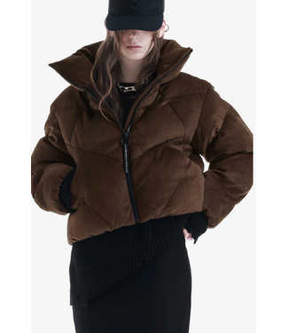 Krakatau Qw616 NEBULA Short Puffer Jacket Brown