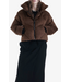 Krakatau Qw616 NEBULA Short Puffer Jacket Brown