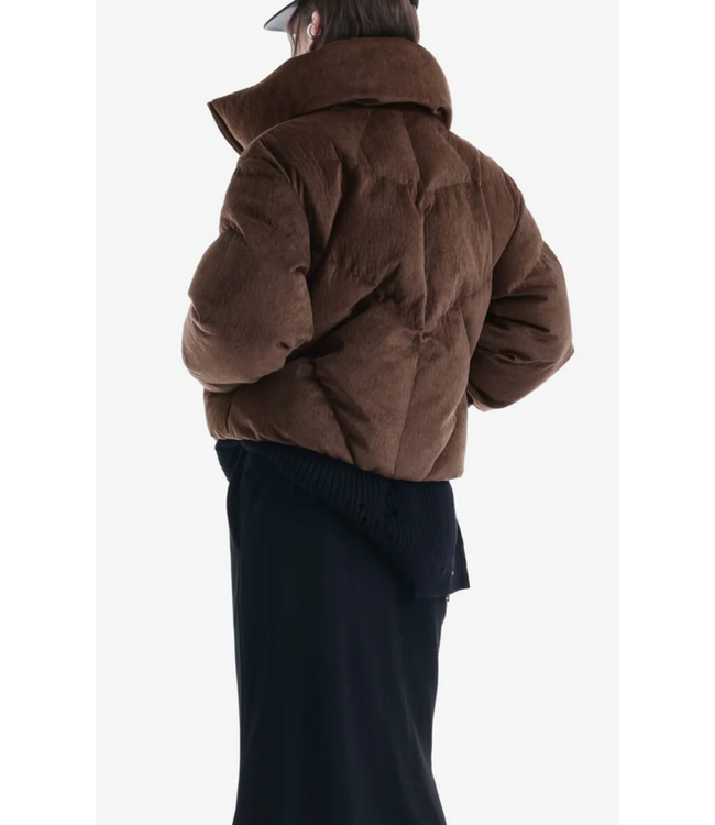 Krakatau Qw616 NEBULA Short Puffer Jacket Brown