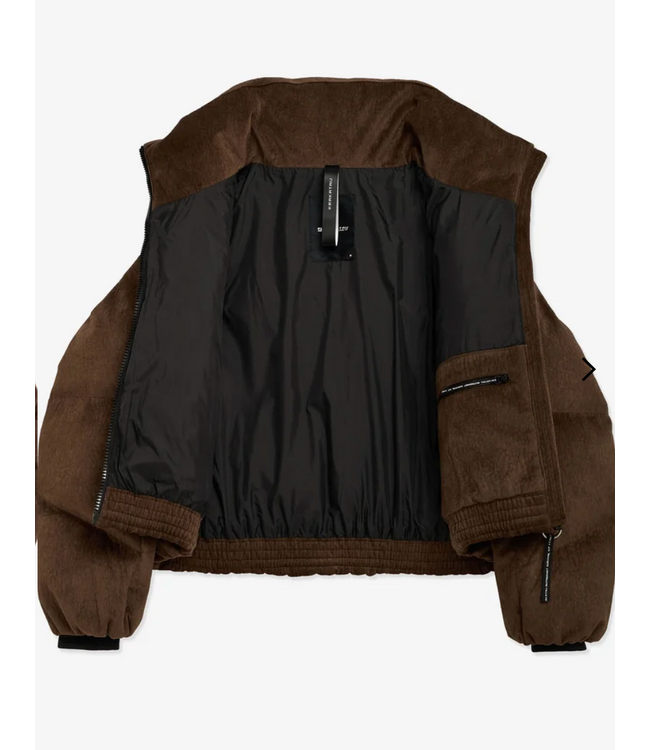 Krakatau Qw616 NEBULA Short Puffer Jacket Brown