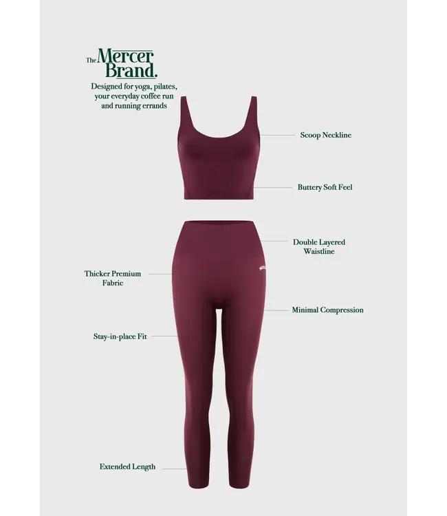 Mercer Amsterdam The Mercer Legging 301 Bordeaux