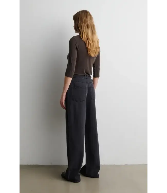 Second Female Matima T-neck SS Tee Dark Brown