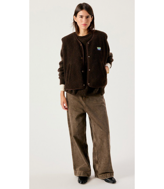 American Vintage Veste Femme Gilet Hoktown Marronnier