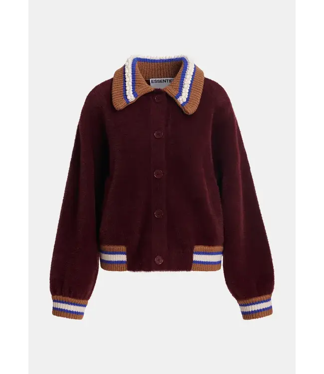Essentiel Antwerp Kamore Knit Jacket Wine Not