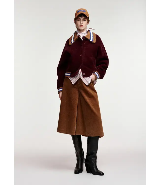 Essentiel Antwerp Kamore Knit Jacket Wine Not