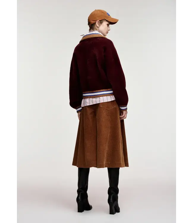 Essentiel Antwerp Kamore Knit Jacket Wine Not