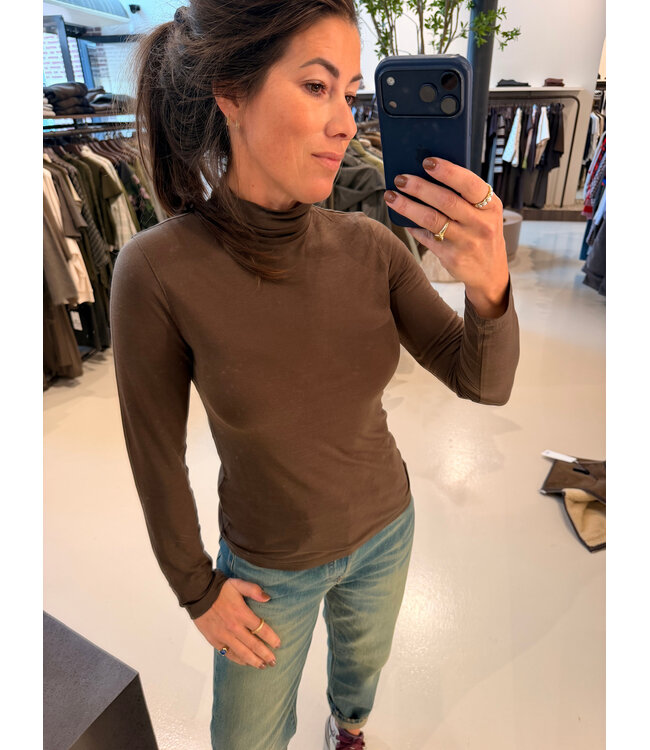 Absolut Cashmere Viviane Col Top Brownie