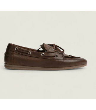 Posa Boat Loafer Soft Leather Walnut