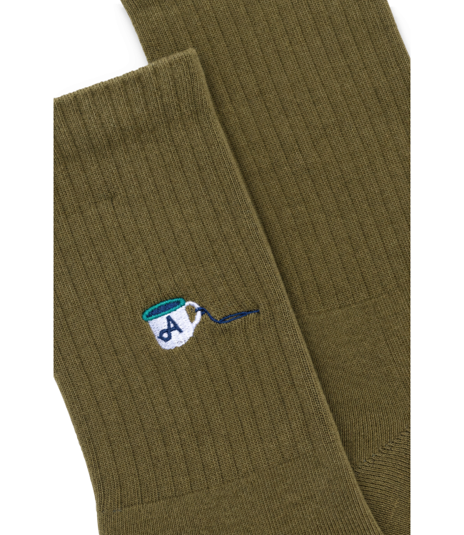 A-dam Crew Socks camp cup olive green