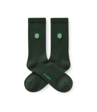 A-dam Crew socks lucky clover green