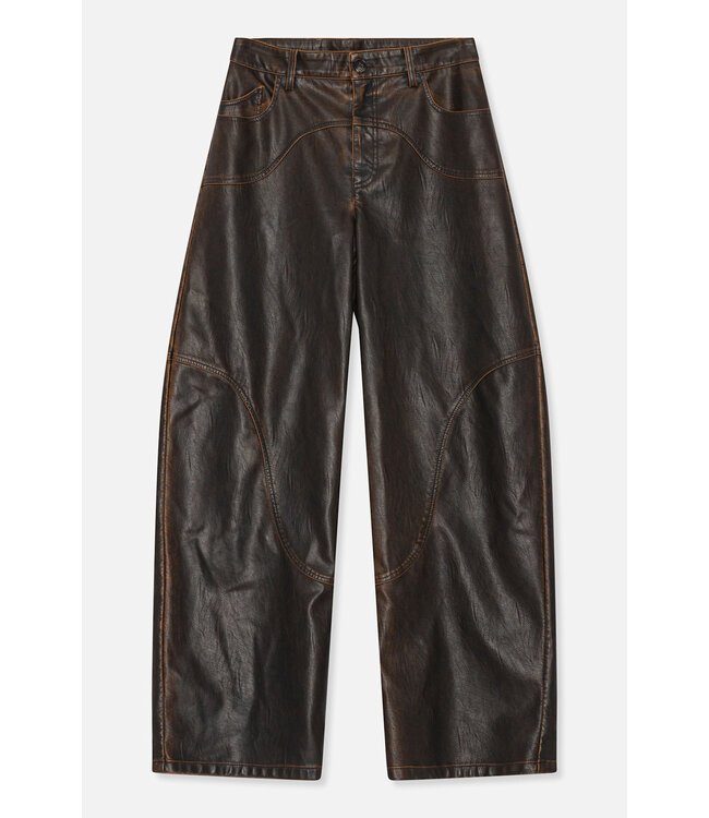Baum und Pferdgarten Napolen faux leather brown pants