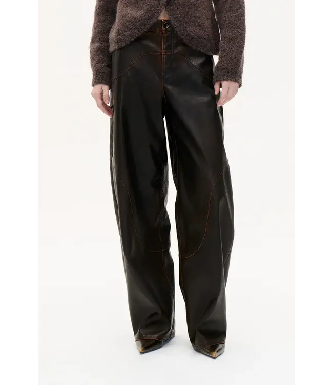 Baum und Pferdgarten Napolen faux leather brown pants