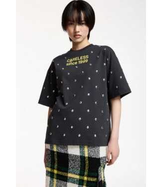 Essentiel Antwerp Kourse T-shirt Silver Studs Charcoal Chic