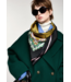 Essentiel Antwerp Klassik Printed Scarf Steel Pulse