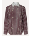 Stine Goya Oversized Shirt Embellished Uniform Stripes