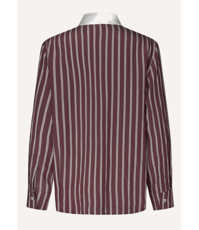 Stine Goya Oversized Shirt Embellished Uniform Stripes
