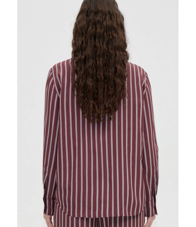 Stine Goya Oversized Shirt Embellished Uniform Stripes