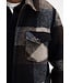 Butcher of Blue Vance wool check overshirt chestnut brown