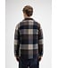 Butcher of Blue Vance wool check overshirt chestnut brown