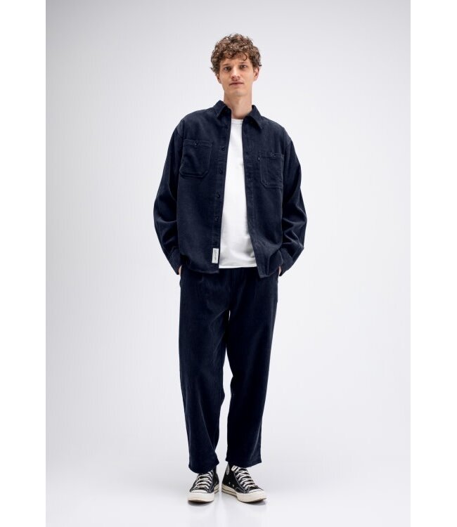 Butcher of Blue Griff cord overshirt alaska blue