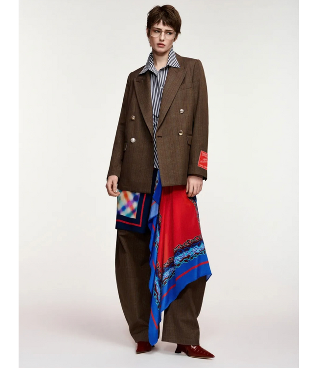 Essentiel Antwerp Kit1 Double Breasted Blazer Brown Sugar