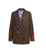 Essentiel Antwerp Kit1 Double Breasted Blazer Brown Sugar