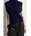 Second Female Longo Knit T-Neck Vest Night Sky