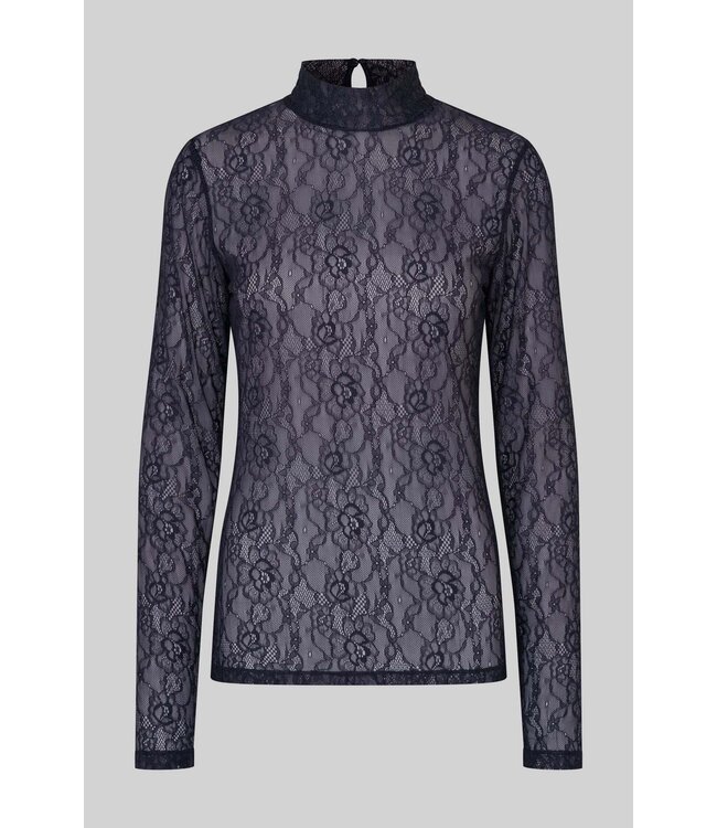 Second Female Luria LS Lace Tee Night Sky