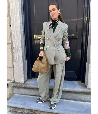 Essentiel Antwerp Kit1 Double Breasted Blazer Brown Sugar